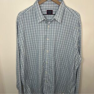 SOLD — Untuckit Blue Plaid Button-Up XXXL Plaid Fall 3XL Office Casual
